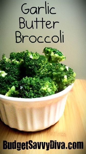 Garlic Butter Broccoli  Broccoli ( fresh or thawed from frozen) 20 oz  2 Tablespoons of Butter or Margarine  1 Clove of Garlic Minced  Black Pepper  Salt  Instructions  Cook broccoli in salted boiling water till tender ( about 5 minutes) – drain.  In a pan melt butter and add garlic and cook for about 2 minutes + add broccoli and toss.  Garnish with pepper. Garlic Butter Broccoli, Butter Broccoli, Recipes Sides, Food Simple, Best Gluten Free Recipes, Low Carbs, Broccoli Recipes, Vegetable Sides, Side Recipes