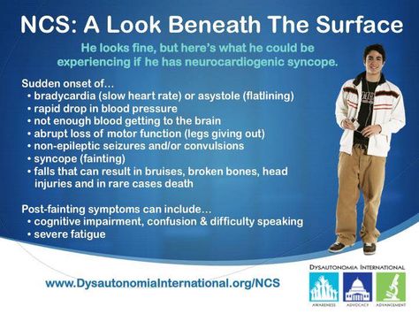 Neurocardiogenic syncope (NCS) is the most common form of dysautonomia, impacting 1 out of 5 people. Medical Oddity, Autonomic Dysfunction, Neurocardiogenic Syncope, Ehlers Danlos Syndrome Awareness, Illness Humor, Dysautonomia Awareness, Dysautonomia Pots, Autoimmune Disorders, Crps Awareness