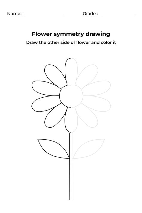 Flower symmetry drawing, symmetrical drawing, symmetrical drawing for kids, easy symmetrical drawing, symmetrical drawing ideas, symmetrical drawing worksheets, symmetrical drawing easy, symmetrical drawing activity, symmetrical drawing symmetry art. free symmetry drawing worksheets, art worksheets, worksheets for kids, worksheets for kindergarten, worksheets for preschool, fun worksheets, activity worksheets, color worksheets, tracing worksheets, draw the other side, flower color worksheet Symmetry Drawing Art, Symmetrical Balance Drawing, Symmetry Drawing For Kids, Teaching Symmetry, Black Star Background, Drawing Activities For Kids, Symmetrical Drawing, Symmetry Activities, Symmetry Worksheets