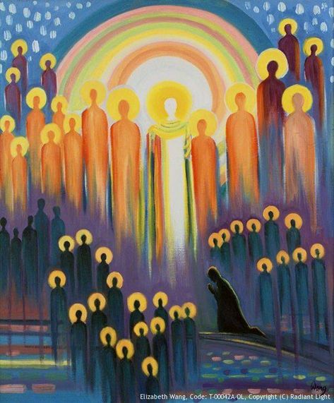 Today’s Gospel: Matthew 5, 1-12a – All Saints’ Day Today is All Saint’s Day, a day Catholics celebrate because we have a basic understanding that there is a powerful spiritual communion between tho… Worship Art, All Souls Day, Art Sacre, Prophetic Art, All Saints Day, Church Banners, All Souls, Biblical Art, Jesus Art