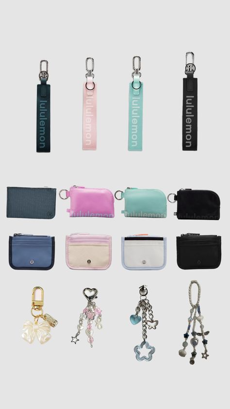 lululemon Keychain #lululemon #wishlist #Keychain #cardholder #lululemonkeychain Lulemon Keychain, Lululemon Keychain Ideas, Lululemon Keychain Aesthetic, Keychain Lululemon, Lulu Keychain, Lululemon Wishlist, Keychain Cardholder, Lululemon Keychain, Car Accessories List