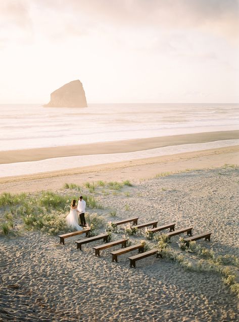 Oregon Beach Wedding, Coastal Wedding Inspiration, Oregon Coast Wedding, Ocean Wedding, Pacific City, Wedding Venues Beach, Wedding Beach Ceremony, Beach Ceremony, Fallen In Love