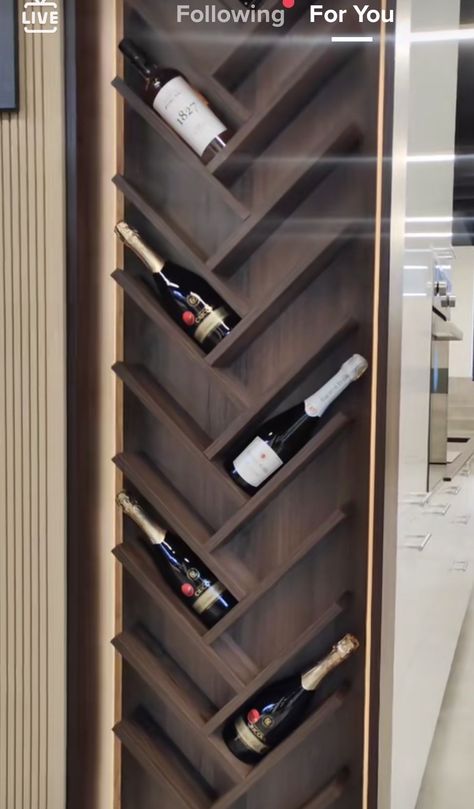 Bar Cupboard Ideas For Home, Corner Wine Bar Ideas, Fireplace Wine Rack, Wine Rack Design Modern, Wine Bottle Display Wall, Bar Cupboard Ideas, Police Za Vino, Wine Shelf Ideas, Wine Shelves Wall