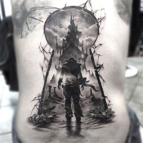 Dark Tower Dark Tower Tattoo Ideas, The Dark Tower Tattoo, Stephen King Tattoo Ideas, Gunslinger Tattoo, Keyhole Tattoo, Stephen King Tattoos, Dark Tower Tattoo, Dark Tower Art, Castle Tattoo