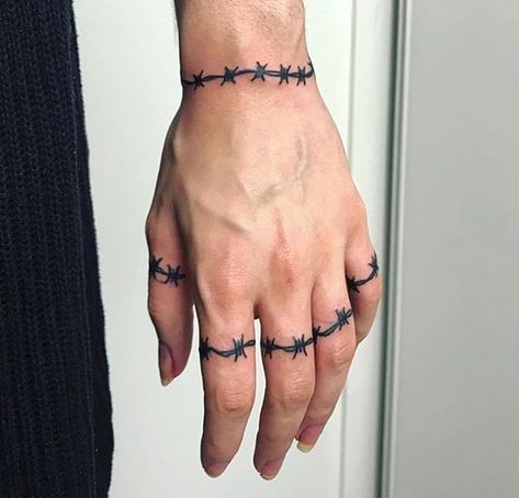 Knuckle Barbed Wire Tattoo, Wrist Barbed Wire Tattoo, Barbed Wire Finger Tattoo, Finger Skeleton Tattoo, Skeleton Finger Tattoo, Spiderweb Hand Tattoo, Fish Skeleton Tattoo, Skeleton Finger, Barbed Wire Tattoos