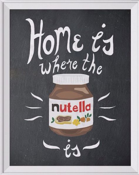 Nutella Rules!! Nutella Funny, Kitchen Quotes Funny, Nutella Lover, Funny Quote Prints, Chalkboard Print, Kitchen Quotes, Letter Decor, Nutella Recipes, Chocolate Nutella