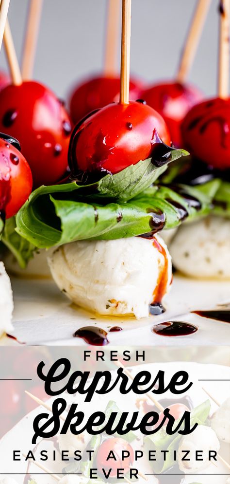 Tomato Mozzarella Skewers, Salad Balsamic, Jasper Wedding, Tomato Skewers, Salad Skewers, Healthy Party Appetizers, Marinated Mozzarella, Caprese Salad Skewers, Caprese Bites