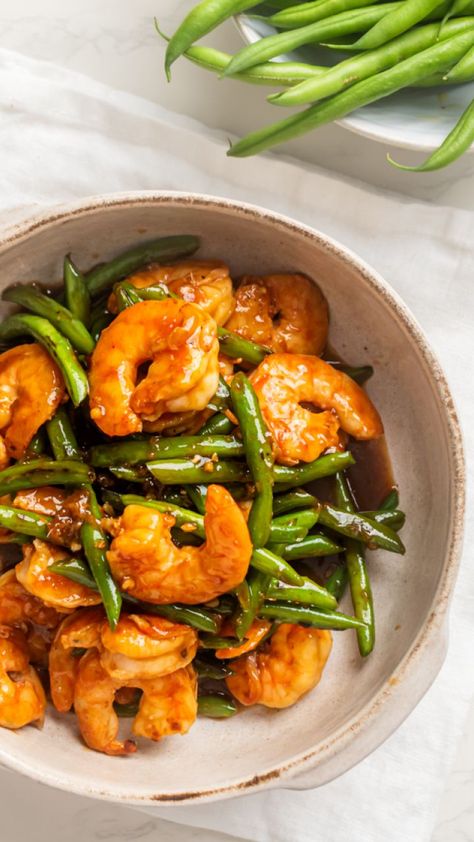 Teriyaki Shrimp And Green Beans, Shrimp With Green Beans, Shrimp Green Beans Recipes, Shrimp And Green Beans Stir Fry, Shrimp And Green Beans, Make Teriyaki Sauce, Green Beans Mushrooms, Teriyaki Shrimp, Baked Teriyaki Chicken