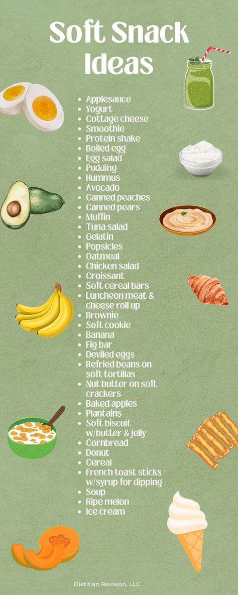 Dentition, weakness, swallowing trouble, cognition, and more can impact the elderly's ability to consume food. Soft snacks can help get nutrition throughout the day. Head to the blog for 39 soft snack ideas. Soft Snacks For Wisdom Teeth, Soft Healthy Foods For Braces, Soft Foods After Esophagus Surgery, Soft Healthy Foods After Surgery, Food For Braces Meals Ideas, Savory Soft Foods After Surgery Teeth, Wisdom Tooth Food Ideas, Food For Braces Meals, Soft Food For Wisdom Teeth Removal