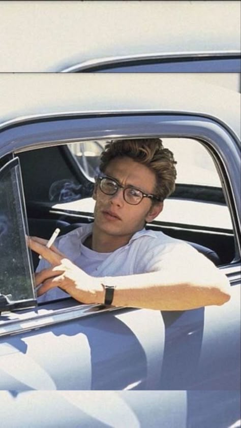 90s Type Pretty, James Franco Aesthetic, James Franco 90s, Cadence Core, James Dean Glasses, Dilfism Aesthetic, Don Murray, Mamie Van Doren, 90s Actors