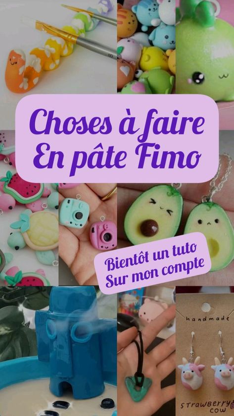 Pate Fimo Aesthetic, Fimo Ideas Easy, Bricolage Aesthetic, Fimo Kawaii, Crea Fimo, Diy Fimo, 5 Min Crafts, Polymer Clay Animals, Salt Dough