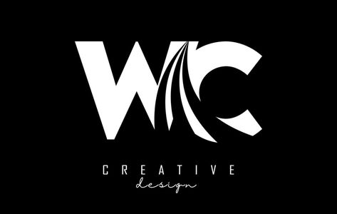 Creative white letters WC w c logo with leading lines and road concept design. Letters with geometric design. Wc Logo Design, Logo Wc, Wc Logo, Leading Lines, Design Letters, Wallpaper Patterns, Phone Wallpaper Patterns, C Logo, Letter Logo Design