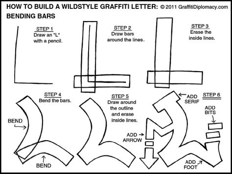 Graffiti Tutorial, Art Handouts, Graffiti Art Letters, Graffiti Wildstyle, Graffiti Lettering Fonts, Graffiti Writing, Banksy Graffiti, Art Worksheets, Best Street Art