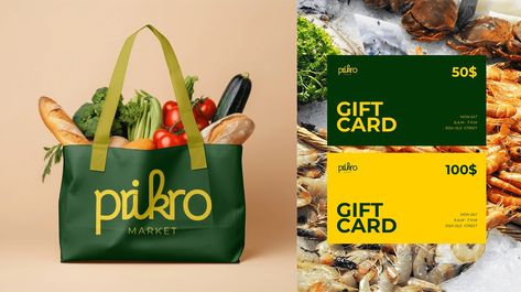 Prikro Market :: Behance Supermarket Branding, Healthy Food Packaging, Handwritten Logo Design, Food Brand Logos, Happy Dussehra Wishes, Sneaker Posters, Handwritten Logo, Simple Artwork, Food Branding