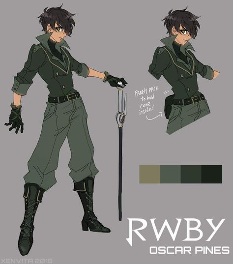 Rwby Outfit Ideas, Combat Clothes Drawing, Rwby Outfit Designs, Rwby Ozpin, Rwby Oscar, Combat Outfit, Oscar Pine, Rwby Oc, Rwby Memes