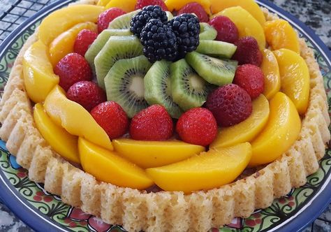 German Fruit Flan Recipes- You can Make Obstboden in Different Ways Fruit Flan Cake, Fruit Flan Recipe, Tart Glaze, Traditional German Desserts, Fruit Flan, Flan Recipes, Summertime Desserts, Tiara Cake, Cake Sponge