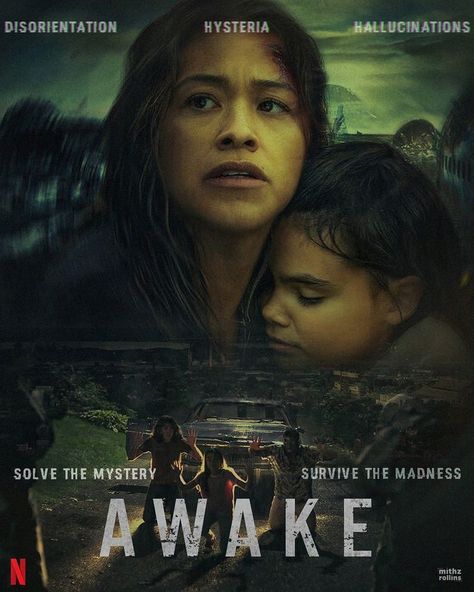 Awake Netflix | Survival movie, Awake film, Film poster design Tam Film, Anna Friel, Douglas Macarthur, Film Netflix, Gina Rodriguez, Thriller Movies, Davy Jones, Netflix Movie, Drama Film