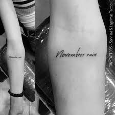 November Rain Tattoo Ideas, Gnr Tattoo Ideas, November Rain Tattoo, Gnr Tattoo, Classic Rock Tattoos, Rock Band Tattoos, Body Distortion, Rain Tattoo, Art Inspired Tattoos