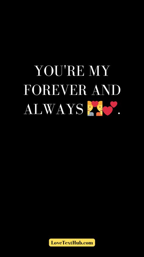 You're my forever and always 💑💕.#lovemessageforhim #lovemessagesforher #lovemessagesforhimromantic #cutelovemessages #goodmorninglovemessages #chatlovemessage #lovemessageforhimlongdistance #goodnightlovemessages #textlovemessages #lovemessagesforhertexts #secretlovemessages #lovemessagesforherromantic #lovemessagesforhusband #noteslovemessages #lovemessageforboyfriend #lovemessageforboyfriendtextslongdistance #happy3rdanniversarymylovemessage #lovemessagetomyboyfriend My Forever Quotes, Secret Love Messages, Love Messages For Husband, Love Message For Boyfriend, Romantic Notes, Good Night Love Messages, Love Messages For Her, Good Morning Love Messages, I Miss You More