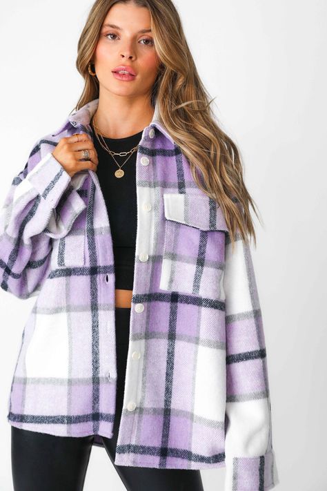 Purple Flannel Outfit, Purple Flannel, James Decker, Jessie James Decker, Brunette Models, Purple Tank, Purple Plaid, Flannel Fabric, Basic Tops