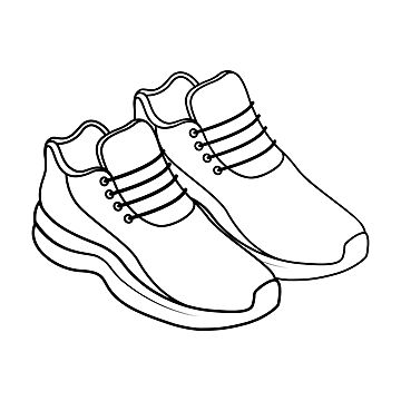 Shoe Outline, Sneaker Drawing, Shoe Drawing, Shoes Clipart, Shoes Vector, Sneakers Illustration, Shoes Png, Hipster Shoes, Drawing Png