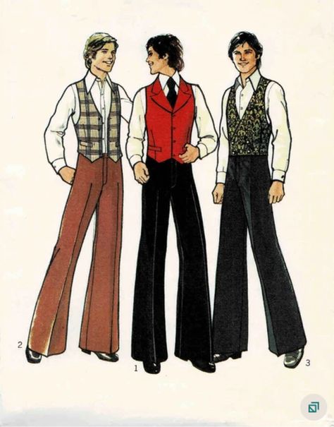 70s Mens Sewing Patterns, 60s Masculine Fashion, Formal Retro Outfits Men, 50s Man Fashion, 1960s British Fashion Men, 1960s Outfits Men, 70s Vest Outfits Men, 1970s Outfits Men, 70s Clothing Men