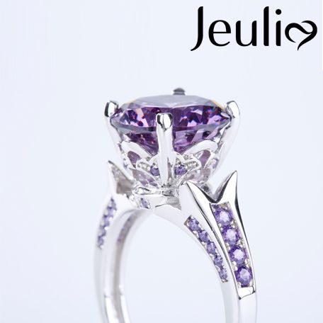 Designer Inspired Rings. Lilac Flower Amethyst Purple Rins. Let's Mom Shine! Perfect Mother's Day Jewelry Gift! Premium Grade Rings, 100% Artisan Handcrafted. #JeuliaJewelry #Mothersday Cheap Engagement Rings Under 100, Jeulia Jewelry, Engagement Rings Unique, Mother's Day Jewelry, Cheap Engagement Rings, Rings Unique, Best Engagement Rings, Unique Engagement Ring, Lilac Flowers