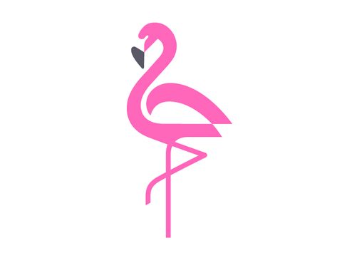 Flamingo 1 by Kakha Kakhadzen on Dribbble Bow Tie Tattoo, Flamingo Logo, Flamingo Tattoo, Flamingo Craft, Flamingo Illustration, Almirah Designs, Doodle Art Flowers, Logo Identity, Flamingo Art