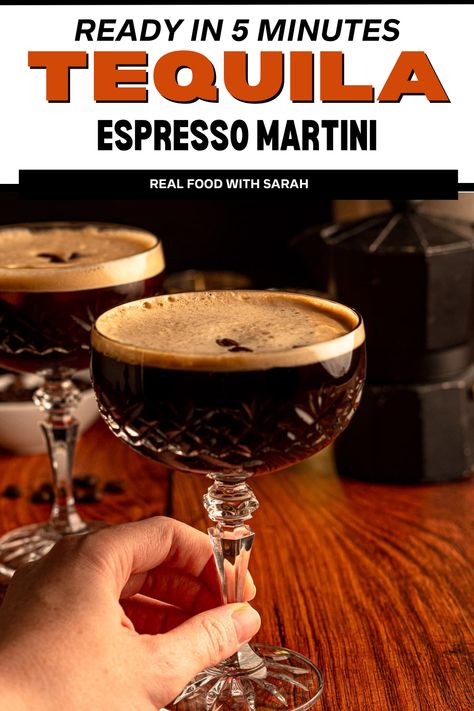 This Tequila Espresso Martini recipe has a strong coffee flavor with a unique twist of adding tequila. This recipe is so simple you will not need to be a master bartender to shake it up! Tequila Espresso Martini Recipe, Espresso Martini Tequila, Espresso Martini With Tequila, Tequila Espresso Martini, Tequila Martini, Coffee Tequila, Tequila Recipe, Espresso Martini Recipe, Martinis Drinks