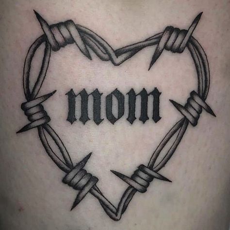 Made In Hell Tattoo, Mom Heart Tattoo, Mum Tattoo, Mom Tattoo Designs, Mom Tattoo, Tattoo Zeichnungen, Mother Tattoos, Bear Tattoo, Heart Tattoo Designs