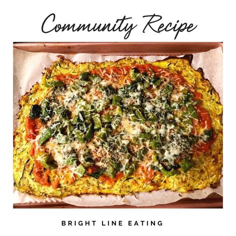 Official Bright Line Eating on Instagram: “Take a look at this Community Recipe from Liv! (@liv.bright.lines on Instagram.) #brightlinebites Take it away Liv! 💛 What’s better than…” Cauliflower Zucchini, Bright Line Eating, Bright Line Eating Recipes, Zucchini Pizza, Zoodle Recipes, Zucchini Pizzas, Gourmet Recipes, Food Print, Beef Recipes