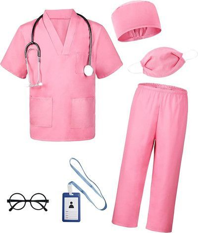 Toddler Doctor Costume, Boy Dress Up Clothes, Nurse Halloween Costume, Kids Scrubs, Doctor Scrubs, Nurse Scrubs, Baby Costumes Girl, Doctor Costume, Nurse Costume