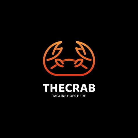 Crab Line Art Logo Template Crab Line Art, Crab Logo, Line Art Logo, Whale Logo, Modern Web Design, Logo Art, Ad Logo, Art Line, Banner Ads