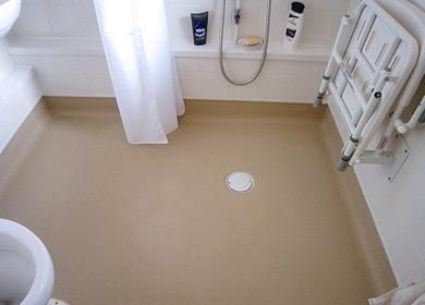 Flooring specifications, Wet room flooring, coved vinyl flooring and sub floor preparation Wet Room Vinyl Flooring, Tiny Shower Room, Wet Room Bathroom, Wet Room Flooring, Wet Room Shower, Wet Room, Flooring Projects, Granny Flat, Rubber Flooring