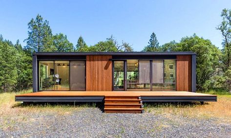 Small Barn House, Tiny House Blog, Modern Prefab Homes, Connected Home, 수채화 그림, Container House Design, Shipping Container Homes, Modular Homes, Prefab Homes