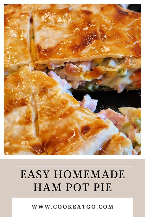 Ham Pot Pie Recipe, Ham Pot Pie, Homemade Ham, Vegetable Mixes, Store Bought Pie Crust, Dinner Homemade, Holiday Leftovers, Pies Recipes, Pot Pie Recipe