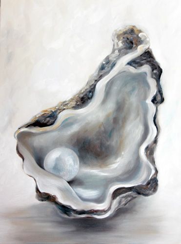 Monday, 20 April 2015. Jn6:23-29. An oyster saw a loose pearl and put it beside himself so it doesn't fall to the crevices of the sea, thinking 'What human wants is the pearl. They will let me live.' But divers are trained in looking for oysters, so they took him and left the pearl behind. Do I go after what really gives meaning to my life? Or am I missing the point? Foto Macro, Painted Shells, Oyster Pearl, A Level Art, Shell Art, Oyster Shell, Malbec, Ocean Art, Beach Art