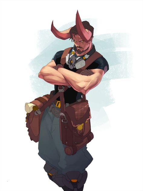 Tiefling Artificer, Dungeons And Dragons Characters, Dnd Art, Modern Fantasy, Fantasy Concept Art, Fantasy Rpg, Character Design Male, Urban Fantasy, Fantasy Inspiration