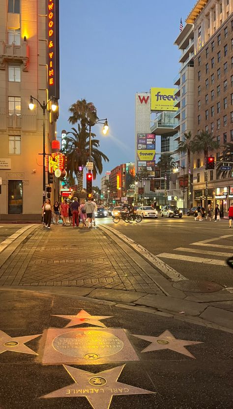 Summer In America Aesthetic, America Street Aesthetic, Usa Los Angeles, American Astethic, Life In America Aesthetic, Walk Of Fame Aesthetic, Los Angeles Walk Of Fame, American Life Aesthetic, American Dream Aesthetic