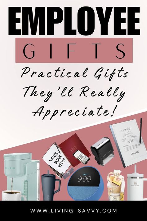 Practical and Appreciated Employee Gifts! Male Employee Appreciation Gifts, Boss's Day Gift, Team Gift Bag Ideas, Unique Corporate Gifts For Employees, Gift For Employee Leaving, Office Staff Gift Ideas, Employee Thank You Gifts, Diy Appreciation Gifts For Employees, Appreciation Ideas For Employees