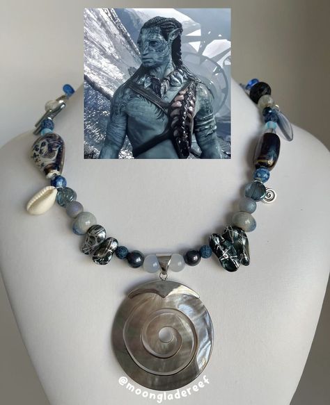 AVATAR Na'vi Style Necklace Omatikaya Metkayina Tonowari Avatar Inspired Jewelry, Avatar Bracelet, Avatar Jewelry, Diy Elf, Elf Jewelry, Avatar Tattoo, Avatar Dr, Avatar Cartoon, Avatar 2