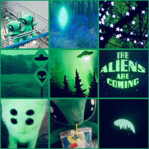 alien aesthetic moodboard Neon Alien Aesthetic, 90s Alien Aesthetic, Alien Core Aesthetic, Green Alien Aesthetic, Alien Moodboard, Scene Moodboard, Aliens Aesthetic, Alien Core, Outlast Horror Game