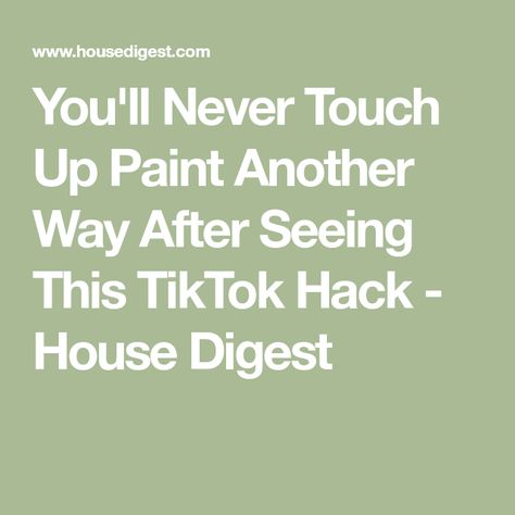 You'll Never Touch Up Paint Another Way After Seeing This TikTok Hack - House Digest Dark Paint, Paint Tray, Flat Paint, Paint Matching, Touch Up Paint, Types Of Painting, Paint Pens, Home Look, Touch Up