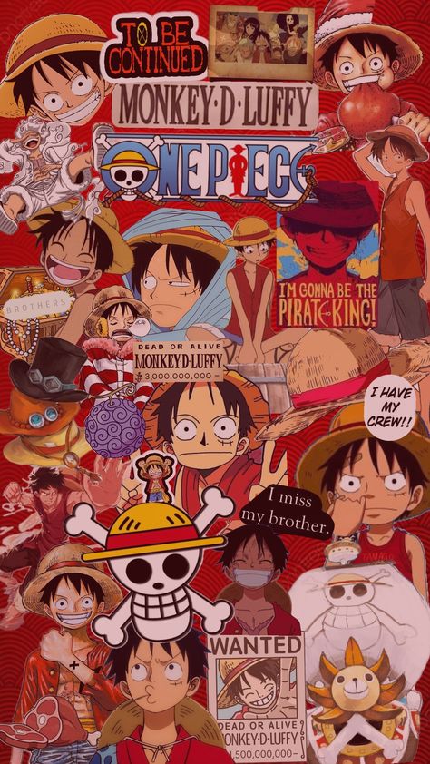 #luffy #ruffy #monkeydluffy #onepiece #pirate #red #monkeydruffy Red One Piece Wallpaper, Luffy Red Wallpaper, Luffy Asthetic Wallpers, One Piece Collage Wallpaper, Red Cartoon Aesthetic, Aesthetic One Piece Wallpaper, Luffy Lockscreen, One Piece Wallpaper Luffy, One Piece Phone Wallpaper