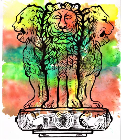 Independence day special National Emblem of India drawing | Draw National Emblem of India pen art G20 India Poster Drawing, India Patriotism Art, India Related Drawings, Voters Day Poster India Drawing, Independence Day Special Drawing, National Integration Drawings, Patriotic Drawings India, Patriotism Drawing, Independence Day Drawing Competition