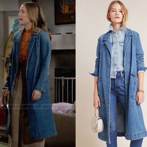 Combining The Laidback Feel Of Your Favorite Denim Jacket With An Au Courant Longline Silhouette, This Duster Is A Wear-With-Anything Essential. 99% Cotton, 1% Elastane Front Patch Pockets Open Front Nwt In Excellent Condition Long Denim Jacket Outfit, Duster Outfit, Denim Duster Coat, Denim Duster, Ribbed Jacket, Suede Trench Coat, Long Denim Jacket, Long Sweater Coat, Cheap Swimwear