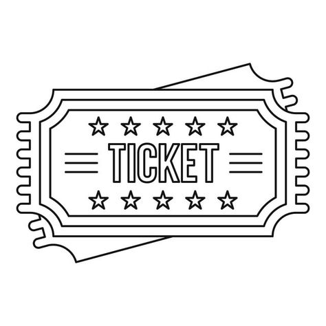 Concert Ticket Drawing, Coupon Drawing, Ticket Tattoo, Abc Dates, Cinema Drawing, Film Vector, Theatre Drawing, Ticket Cinema, Ticket Drawing