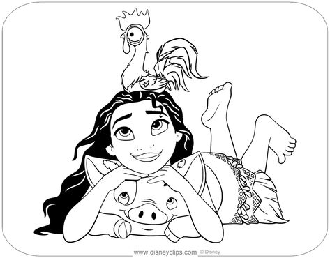 Moana Coloring Sheets, Disney Clips, Moana Coloring, Toy Story Coloring Pages, Pikachu Coloring Page, Moana Coloring Pages, Stitch Coloring Pages, Disney Princess Colors, Birthday Painting