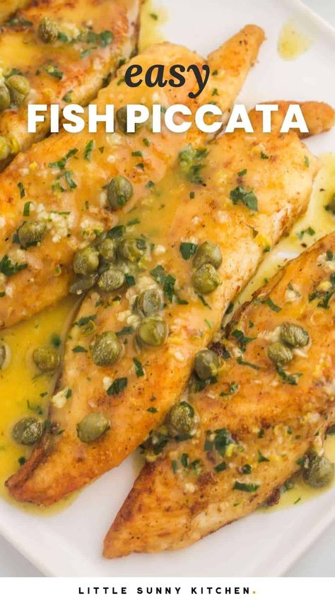 Battered Tilapia Recipes, Fall Fish Recipes, Whiting Fish Recipes, Fish Piccata, Lemon Piccata, Tilapia Dinner, Tilapia Recipes Easy, Easy Fish Dinners, 2023 Meals