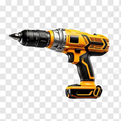 yellow drill tool handle equipment isolated tool illustration battery cartoon electric drill png Tool Illustration, Transparent Image, Electric Drill, Png Transparent, Electricity, For Free, Clip Art, Tools, Yellow